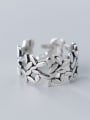 thumb 925 Sterling Silver With Geometric Vintage  Hollow Stitching  Free Size Rings 0