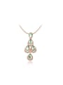 thumb Exquisite Green Austria Crystal Peacock Shaped Necklace 0