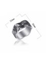 thumb Stainless Steel With Antique Silver Plated Simplistic Irregular Rings 1