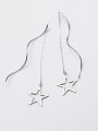 thumb Women Elegant Star Shaped S925 Silver Line Earrings 0