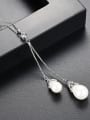 thumb Copper With White Gold Plated Fashion Water Drop Necklaces 2