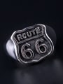 thumb Titanium U.S. Route 66 Signet Ring 1