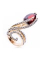 thumb Fashion Personalized Ruby Zircon White Rhinestones Alloy Ring 0