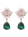 thumb Copper With Cubic Zirconia Delicate Water Drop 2 Piece Jewelry Set 3