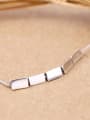 thumb Simple Solid Triangle Silver Necklace 2