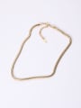 thumb Titanium With Gold Plated Simplistic Snake Chain Necklaces 3