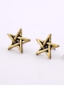 thumb Alloy Gold Plated Star stud Earring 0