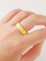 thumb All-match 24K Gold Plated Heart Pattern Copper Ring 1