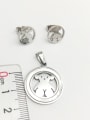 thumb Stud Earrings Pendant Round Shaped Set 3