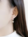 thumb Fashion Tiny Zircon-studded Stars Silver Stud Earrings 1