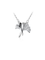 thumb 925 Sterling Silver With Cubic Zirconia Simplistic Irregular Necklaces 3