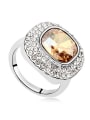 thumb Exaggerated Square Cubic austrian Crystals Alloy Ring 1
