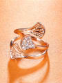thumb Elegance Rose Gold Plated Rhinestone Ring 1