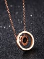 thumb Stainless Steel With 18k Rose Gold Plated Fashion Round Necklaces 2