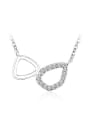thumb Simple Cubic Zircon Geometrical Necklace 0