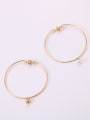 thumb Titanium With Gold Plated Simplistic Round Bangles 0