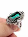 thumb Fashion Emerald Glass Stones Alloy Ring 1