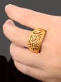 thumb Women Personality Hollow Design Gold Plated Copper Ring 2