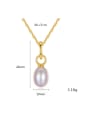 thumb Pure silver 18K-gold freshwater pearl necklace 4