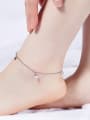 thumb Locket Shaped S925 Silver Anklet 1