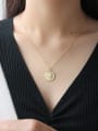 thumb Sterling Silver Elizabeth coin gilded Pendant Necklace 1