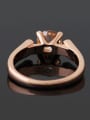 thumb Fashion Rose Gold Plated Cubic Zircon Copper Ring 2