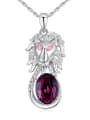 thumb Personalized austrian Crystal Lion Pendant Alloy Necklace 3