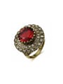 thumb Personality Red 18K Gold Plated AAA Zircon Ring 0