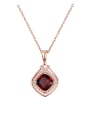 thumb Garnet Gemstone Rhombus Pendant 0