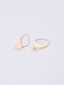 thumb Titanium With Gold Plated Punk Concave Surface Irregular Hook Earrings 2