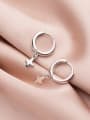 thumb 925 Sterling Silver With Rose Gold Plated Simplistic Star Clip On Earrings 0