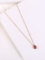 thumb Simple Red Stone Gold Plated Necklace 0