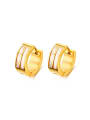 thumb Trendy Gold Plated Shell Geometric Shaped Clip Earrings 0