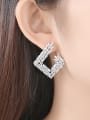 thumb Copper inlaid AAA cubic zirconia Fashion Geometric Party Stud Earrings 1