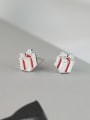 thumb Tiny Christmas Gift Box Stud Earrings 2