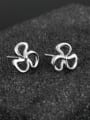 thumb Simple Tiny Hollow Flowery 925 Sterling Silver Stud Earrings 1