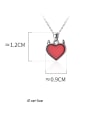 thumb 925 Sterling Silver With Platinum Plated Cute Heart Locket Necklace 3