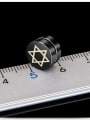 thumb Stainless Steel With Black Gun Plated Personality Star of david Stud Earrings 1