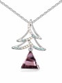 thumb Fashion Triangle austrian Crystal Christmas Tree Pendant Alloy Necklace 2