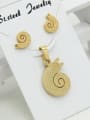 thumb Gold Plated Lovely Snail Two Pieces Set 0