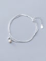 thumb 925 Sterling Silver With Platinum Plated Simplistic Round Multi-layer Bracelets 0
