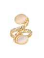 thumb Personalized Opal stones White Rhinestones Alloy Ring 0