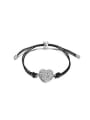 thumb All-match Adjustable Heart Shaped Artificial Leather Bracelet 0