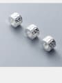 thumb 925 Sterling Silver With Platinum Plated Personality Geometric Roar  Beads 1