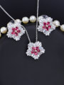 thumb Star Shaped stud Earring Necklace Jewelry Set 3