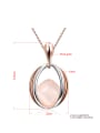 thumb Elegant Geometric Shaped Opal Stone Necklace 3