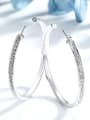 thumb Simple Cubic Zircon Women Hoop Earrings 2