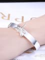 thumb Simple Dragonfly Silver Plated Bangle 1