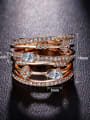 thumb Luxurious personality multi ring micro mosaic AAA zircon ring 1