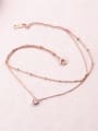 thumb Double Lines Zircon Fashion Anklet 1
